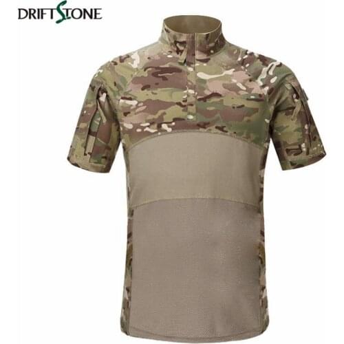 Men Camouflage Multicom Combat T Shirts Summer Soldiers Military Army Tactical Short Sleeve T-Shirt Thin Stretch Tee Shirts