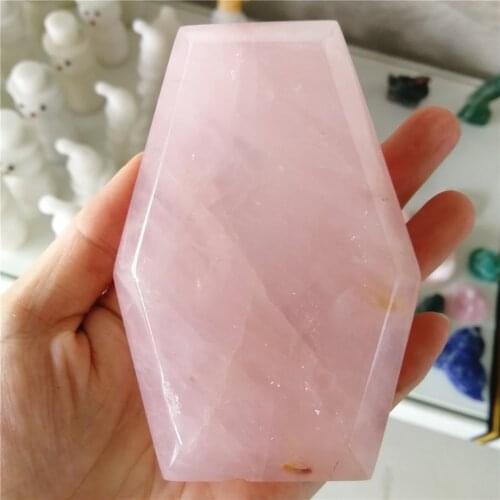 Natural Gemstones And Mierals Carved Healing Quartz Crystal Coffin Fluorite Carving Ornament Home Decoration Gift Black Obsidian