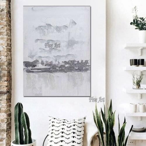 New Arrival Design Oil Paintings Leisurely Mist 100% Handpainted Pictures Artwork For Room Decor No Framed Abstract Oil Painting