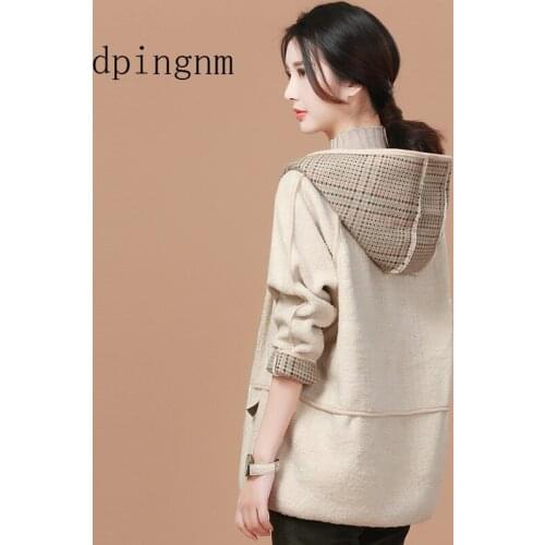 1 colors m-XL Casual Women Woolen teddy Coat womens 2018 Winter solid color Loose Female thicking Wool Blends coat (Q8010)