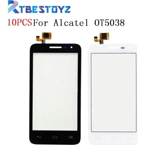 RTBESTOYZ 10PCS/lot For Alcatel One Touch POP D5 OT5038 5038 5038A 5038D 5038E 5038X Touch Screen Digitizer Black White Color