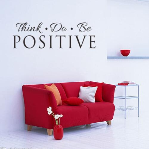 Think Do Be Positive Vinyl Wall Decal Art Saying Decor Quote Removable Sticker