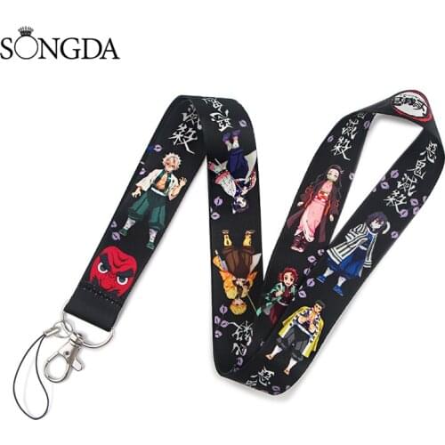 Cartoon Character Print Anime Lanyard For Keys Phone Straps ID Card Pass Gym USB Badge Holder Keychain Lanyards Neck Straps