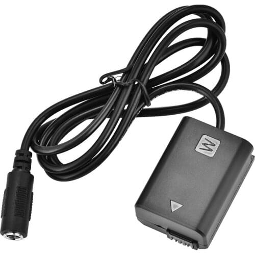 SOONHUA USB Battery Adapter NP-FW50 Dummy Battery Adapters With DC Power Bank USB Adapter Cable For Sony A6300 A5000 NEX-5N