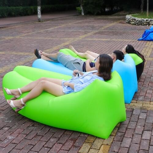 Light Sleeping Bag Waterproof Inflatable Bag Lazy Sofa Camping Sleeping Bags Air Bed Adult Beach Lounge Chair Fast FoldingMJ1124