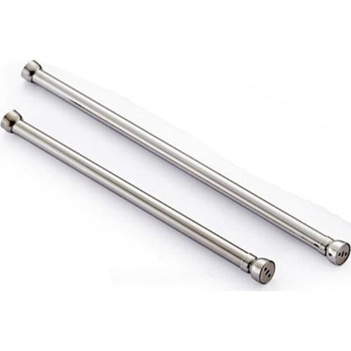 Telescopic Rod Rail Extendable Curtain Clothes Shower Cabinet Hanging Bath Pole Adjustable Bathroom Towels