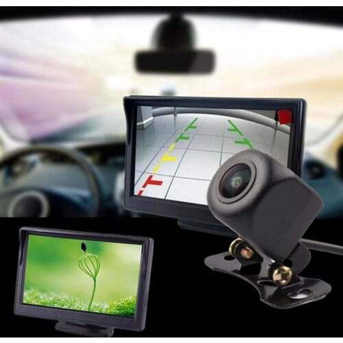 720p Car Rear View 3 In1 Camera Night Vision Reversing Dash Cam Car Parking Monitor Waterproof 170 Degree HD Video Satey Driving