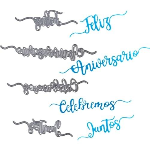 WYSE Spanish Word Metal Cutting Dies Our Wedding Letter Dies Scrapbooking Die Cut for DIY Photo Album/Paper Card Craft Template