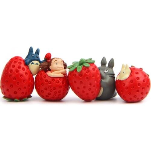 Japanese My Neighbor Totoro Mini Mei Mei Strawberry Figure Set Kids Toys View Decorations Totoro Figurines Figura