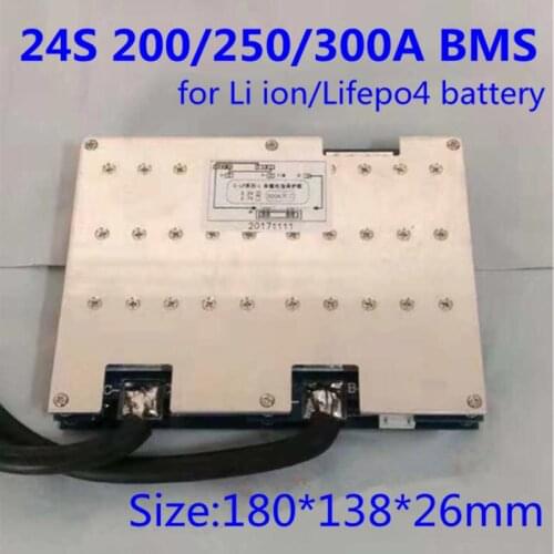BMS 24S Lifepo4 li-ion Battery protection Board 300A 200A BMS 24S 72V with balance for motor motorcycle ebike tricycle battery