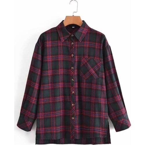 Блузки в клетку Zisanium China At AliExpress