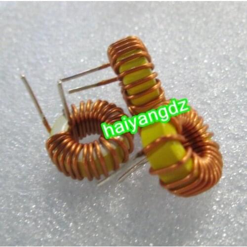 10pcs/Horizontal 15mm 22UH 7A 0.9 Line Magnetic ring Winding inductors 6026 Yellow white ring Iron core