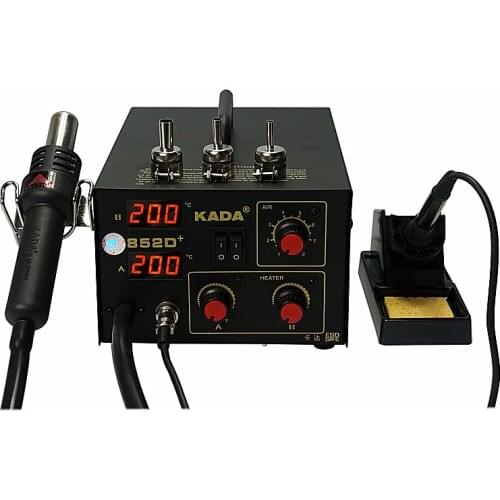 220V/110V KADA 852D+ SMD repairing system BGA soldering station, Hot air gun & solder iron 2 in 1