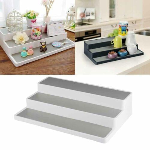 3 Tier Spice Herb Curry Jar Rack Holder Cupboard Organiser Storage Kitchen Tool