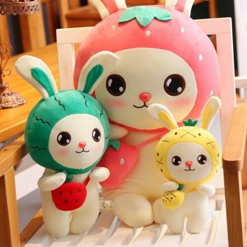 30cm Lovely Stuffed Plush Fruit Rabbit Toys Kids Soft Plush Animal Toys Children Kawaii Plush Toys Cartoon Animal Soft Toys