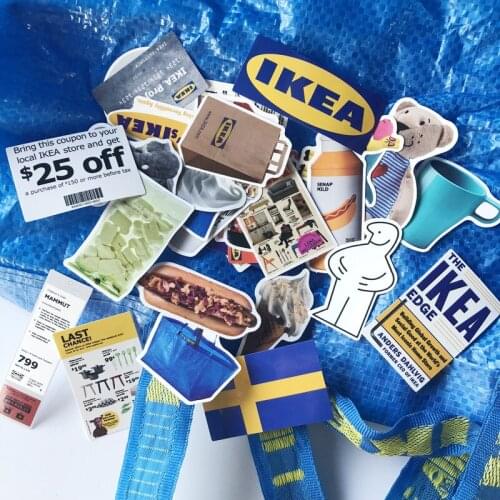 40pcs Home style decoration 2021 PVC Stickers For Suitcase Skateboard Laptop Luggage Fridge Phone DIY Motorcycle car bicycle