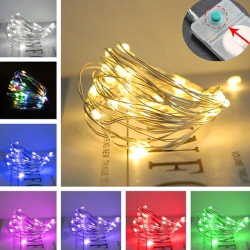 5pcs 3 Modes Copper Wire LED Fairy String Lights Garland Christmas Decorations for Home Wedding New Year Decor Battery Powered