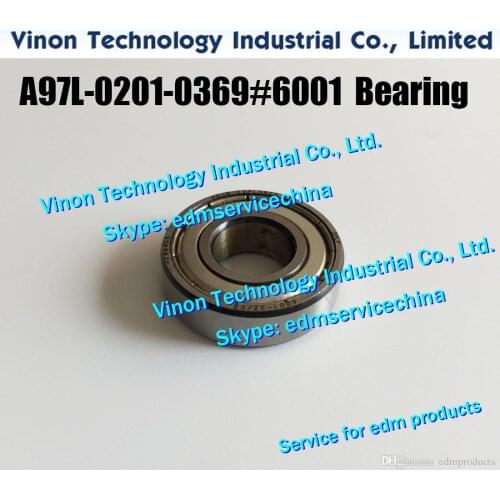 5pc) A97L-0201-0369#SS6001 edm Ball Bearing Lower F502 (Steel Seal) For Roller F406,F410 A97L.0201.0369#6001LLU,A97L.0201.0369