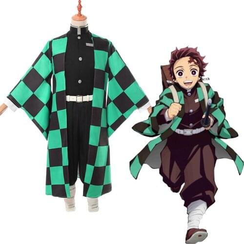 Anime Kimetsu No Yaiba Cosplay Costumes Tanjirou Kamado Cosplay Costume Halloween Carnival Party Blade Of Demon Cosplay Costume