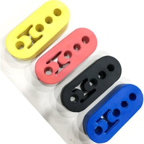 Car Rubber Exhaust Hanger Pipe Mount Mounting Bracket Hanger Heavy Replacement Sport Version 12mm 4 Holes Universal Plastic