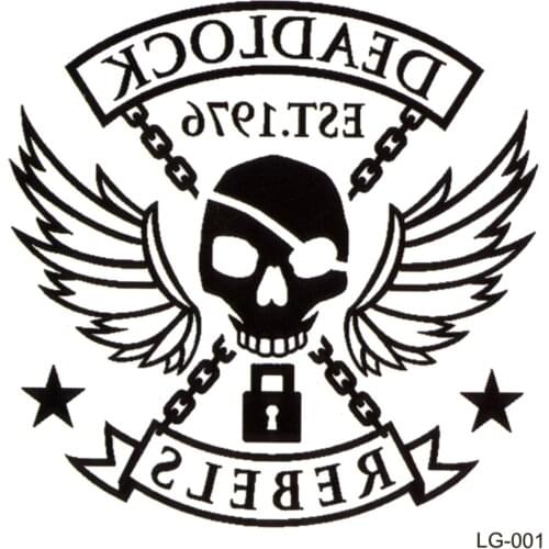 Deadlock Rebels big temporary tattoos sticker espada tatouge temporaire femme tattoo sleeve harajuku fake tattoo henna tatoo
