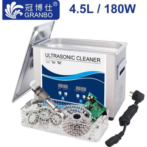 Digital Ultrasonic Cleaner 4.5L 180W Car Parts Injector Nozzle Chains PCB Bicycle Bearing Gear Degreasing Washer Solution