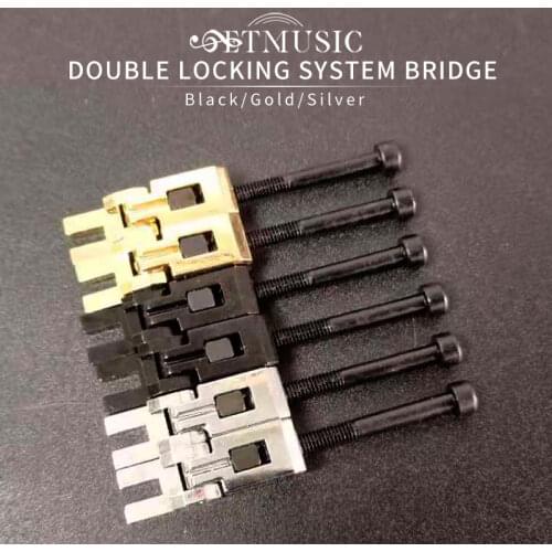 Electric Guitar Double System Bridge System Pull String Bar Locking String Bridge Block String Guide Wire Saddle with Screws
