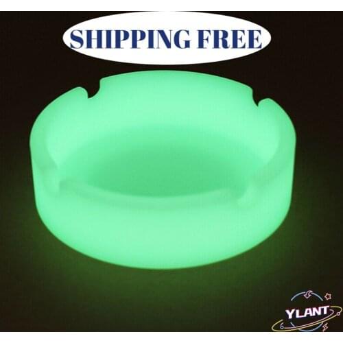 Glow In The Dark Luminous Silicone Soft Ashtray For Smoking Cigarette Cigar Weed Accessories Ashtray for home desk accessories