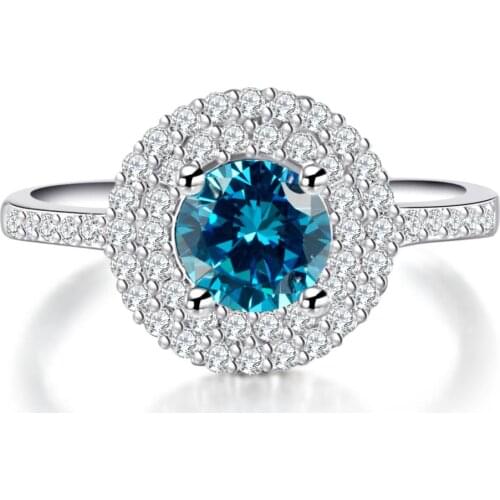 Hainon light blue crystal 2018 women wedding rings jewelry zircon wedding ring wholesale us 6 8 9 bague Luxury Engagement Ring