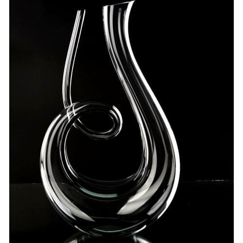 Crystal High Grade 6-shaped Wine Decanter Gift Box Harp Swan Decanter Creative Wine Separator 1500ml