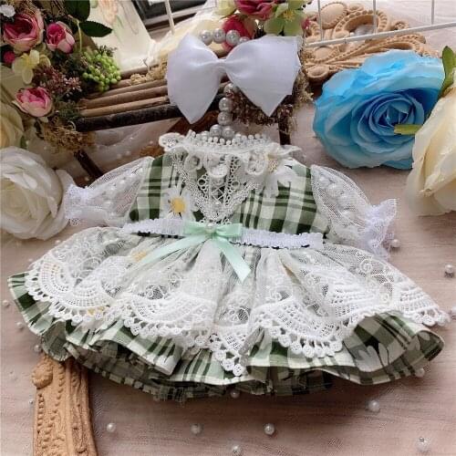 Cosmile Green Bow Outfit Idol Star Clothes Costume Cosplay Fit For 15cm 20cm Doll Toy Cosplay Gift C