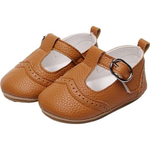Baby PU Leather British Style Shoes Infant Girls Soft Bottom First Walkers Shoe Sneakers Breathable Toddler Boys First Walkers