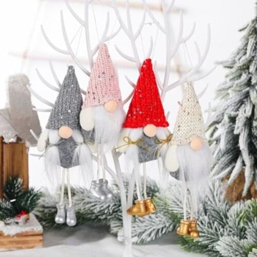 Christmas Faceless Old Man Hanging Feet Doll Rudolph Doll Christmas Tree Pendant Faceless Old Man Christmas Tree Pendant Navidad