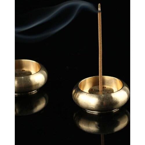 Incense Burner Brushed Surface Anti-oxidation Compact Detachable 5 Holes Brass Stick Holder for Home Decoration Decor