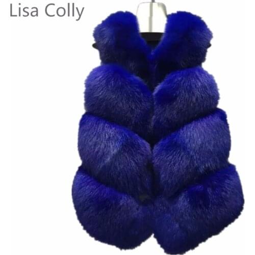 Lisa Colly Winter Coat Women Faux Fur Vest High-Grade Faux Fur Coat Jackets Women Furs Vests Outwear Coat 11 Colours