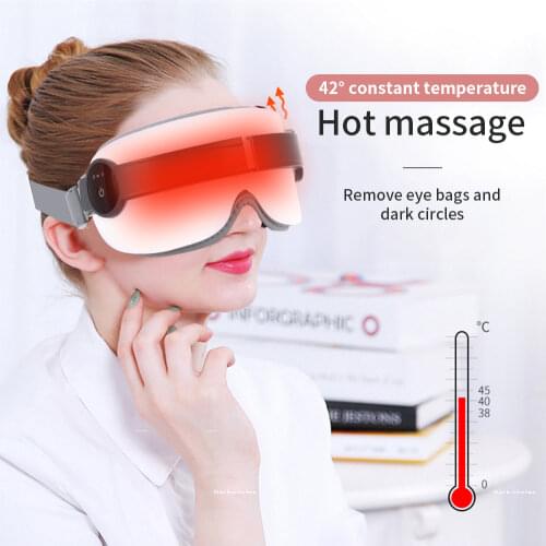 Eye Massager 4D Smart Airbag Vibration Eye Care Instrument Hot Compress Bluetooth Music Eye Massage Glasses USB Recharge Fold