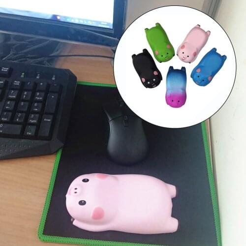 Mini Cute Pig Small Wrist Rest Mouse Pad Ergonomic Mousepad Memory Foam Design Pig Shape Wrist Mat For Office Computer Laptop