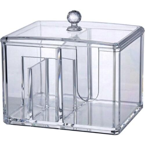 Multifunction Acrylic Makeup Cotton Pad Swab Storage Organizer Holder Container Makeup Jewelry Box Holder
