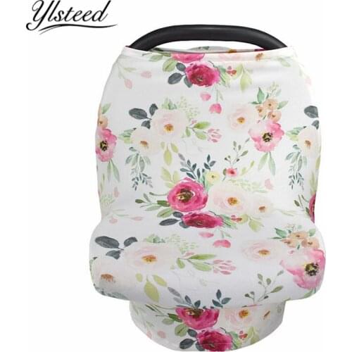 Multifunction Stretchy Baby Car Seat Cover Nursing Cover Breastfeeding Cover Shopping Cart Grocery Trolley Covers Carseat Canopy