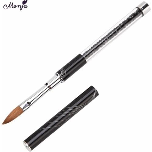 Monja Kolinsky Nail Art Acrylic UV Gel Crystal Liquid Powder Carving Builder Pen Brushes Home DIY Manicure Tool