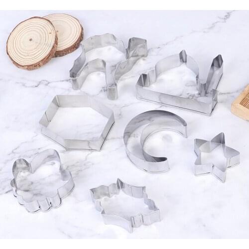 Islam Eid Mubarak Ramadan Cookie Biscuit Cutters Molds Kitchen DIY Baking Tools