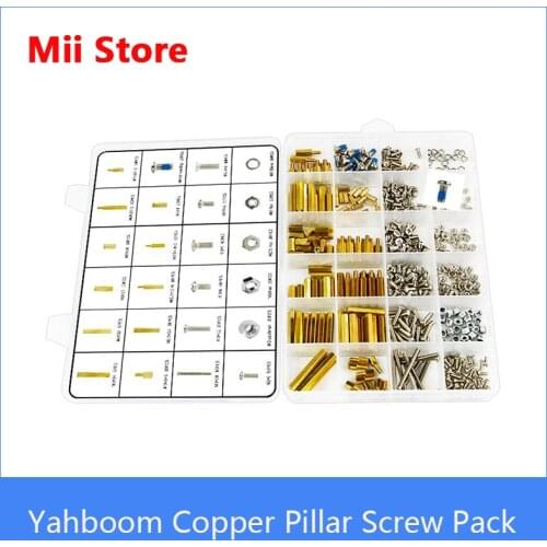 Yahboom 532PCS M3 M2.5 M2 Brass Hex Spacer Copper pillar Screws Nuts and washers Assortment Set Kit for DIY kit learning