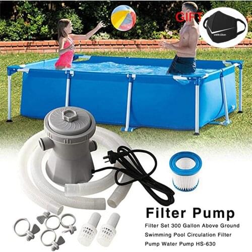 Pool Filter Pump Electric Swimming Pool Filter Pump Durable Reusable Swimm Pool Filter Water Purifier EU UK US Filter Pump Hoses