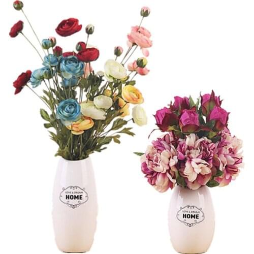 Nordic Minimalist White Ceramic Vase Ornaments Modern Fashion Decorative Vase Desktop Crafts Home Soft Decoration Wedding Gifts