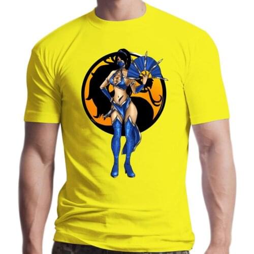 New 2021 Game Mortal Kombat T shirt Men Kitana Cotton MK Printed T-shirt Summer Short Sleeve Tops Tees Homme Clothing C135