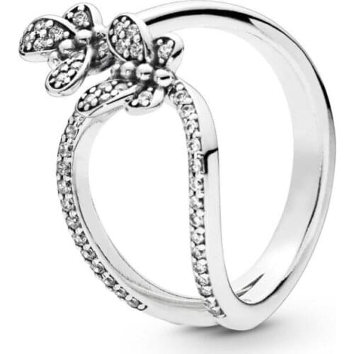 Original 925 Sterling Silver Pan Ring Bedazzling Butterflies Ring For Women Wedding Party Gift Fine EuroPe Jewelry