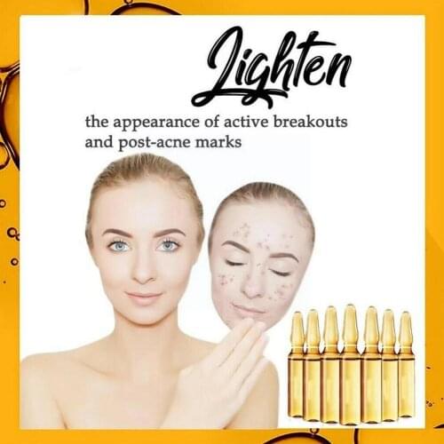 7*2ml Vitamin C Ampoule Serum Whitening Moisturizer For 7 Speckle NEW Remover Fade Freckle Spots Nourishing Days Dark L8V2