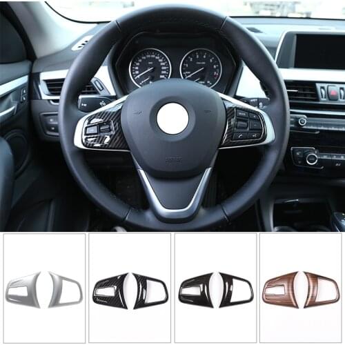 Car Styling Steering Wheel Buttons Decoration Frame Cover Trim For BMW 2 SeriesX1 X2 F45 F46 F47 F48 Chrome Interior Accessory