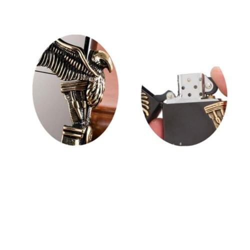 Chief luxury eagle wings Kerosene gasoline petroleum oil cigarette lighter Funny Creative outdoors Windproof igniter Men Gift