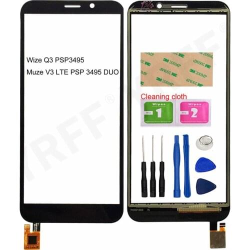 Touch Screen For Prestigio Wize Q3 PSP3495 Muze V3 PSP3495 DUO Touch Screen Digitizer Front Glass Panel Repair Parts